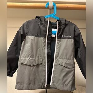 Columbia Black and Gray Kids Rain Jacket